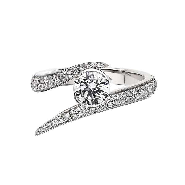 shaun leane Interlocking Solitaire100 Engagement Ring - 18ct White Gold & 1.50ct Diamond
