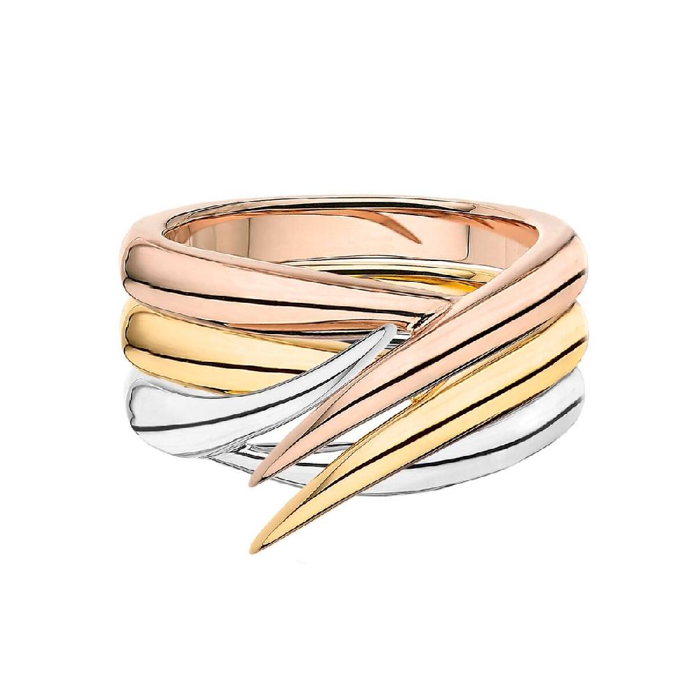 Shaun Leane Interlocking Stacked Ring - 18ct Rose Yellow And White Gold