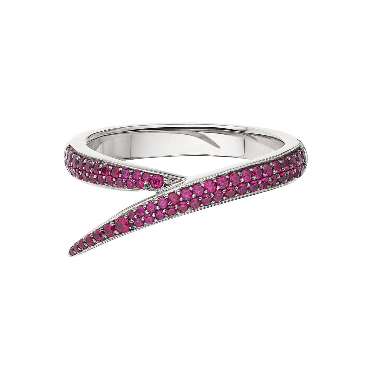 Shaun Leane Interlocking Stacked Ring - White & Black Diamond And Pink Sapphire