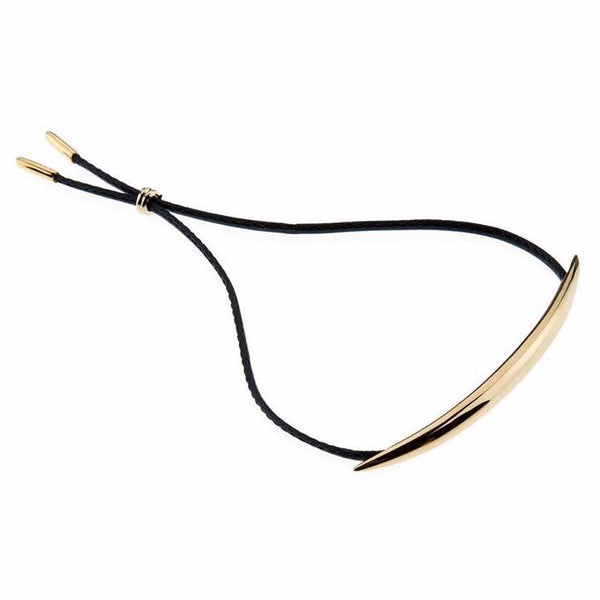 shaun leane Quill Bracelet - Yellow Gold Vermeil & Leather