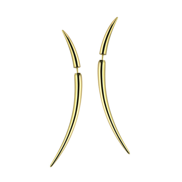 shaun leane Quill Large Earrings - Yellow Gold Vermeil