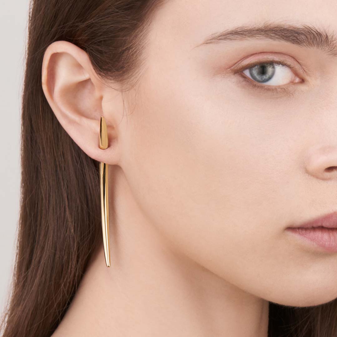 Shaun Leane Quill Single Large Earring - Yellow Gold Vermeil