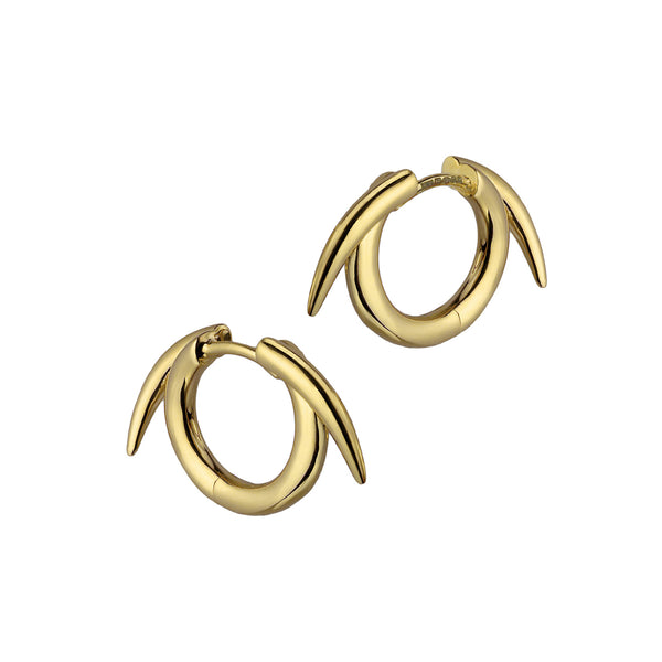 shaun leane Quill Small Hoop Earrings - Yellow Gold Vermeil