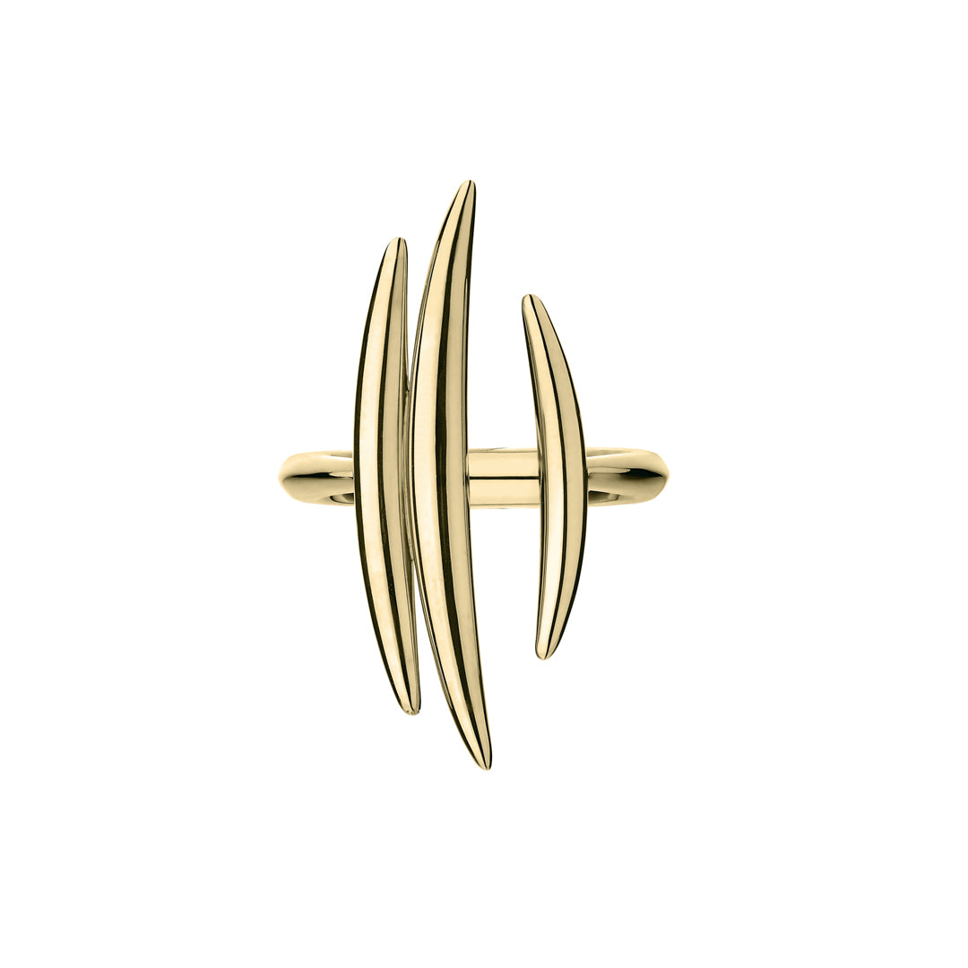 Shaun Leane Quill Triple Bar Ring - Yellow Gold Vermeil