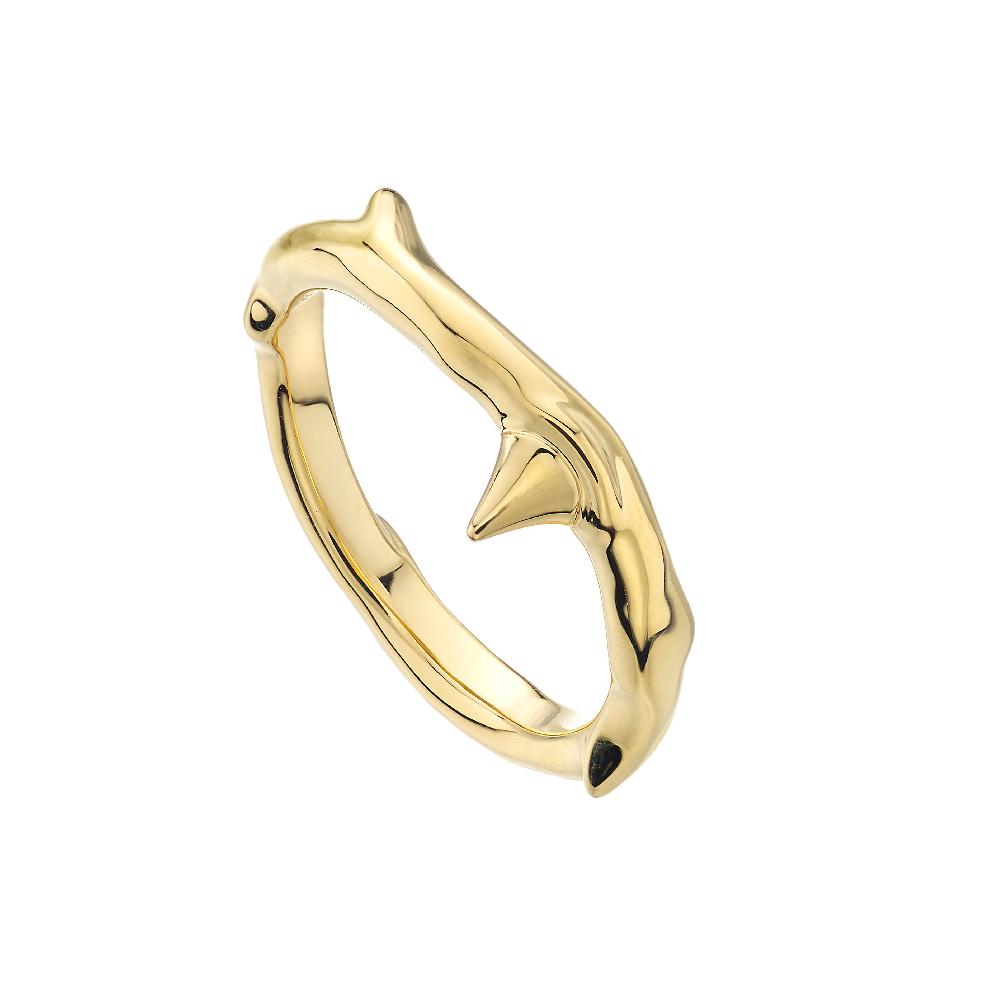 Shaun Leane Rose Thorn Band Ring - Yellow Gold Vermeil