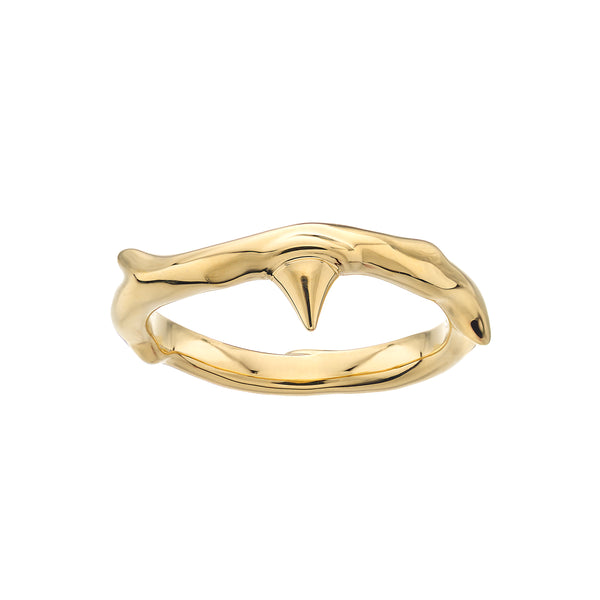 shaun leane Rose Thorn Band Ring - Yellow Gold Vermeil