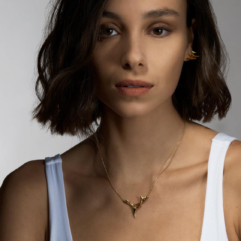 Shaun Leane Rose Thorn Branch Pendant - Yellow Gold Vermeil