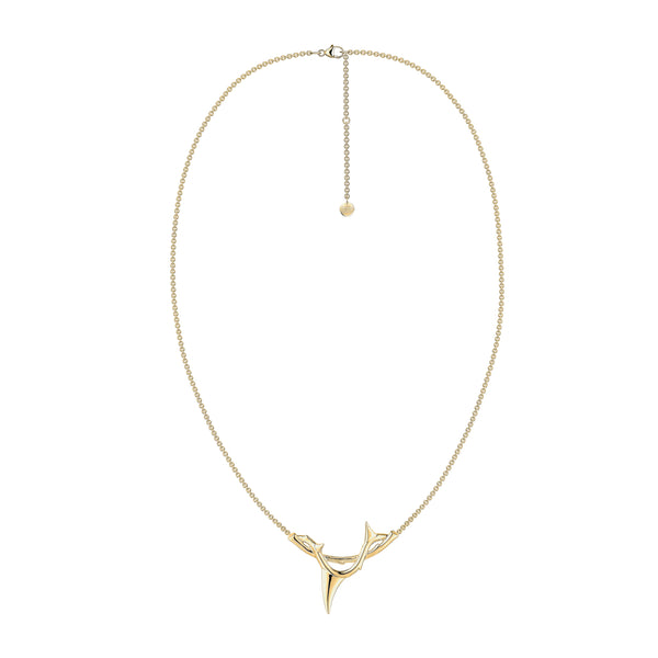 shaun leane Rose Thorn Branch Pendant - Yellow Gold Vermeil