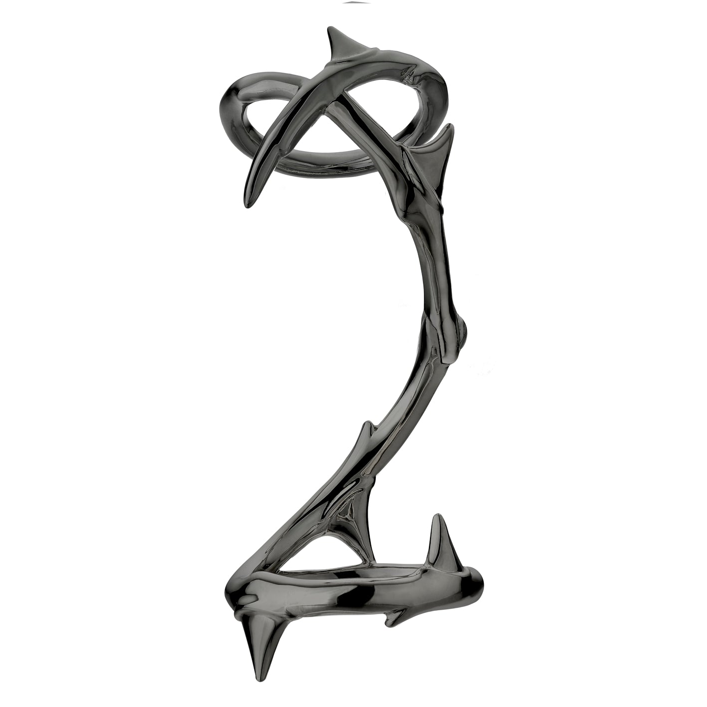 Shaun Leane Rose Thorn Hinged Ring - Silver Black Rhodium