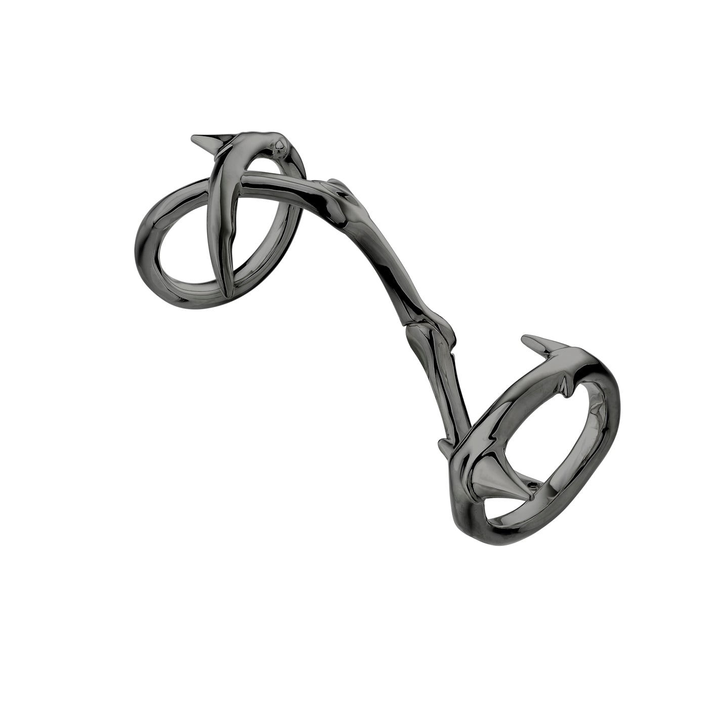 Shaun Leane Rose Thorn Hinged Ring - Silver Black Rhodium