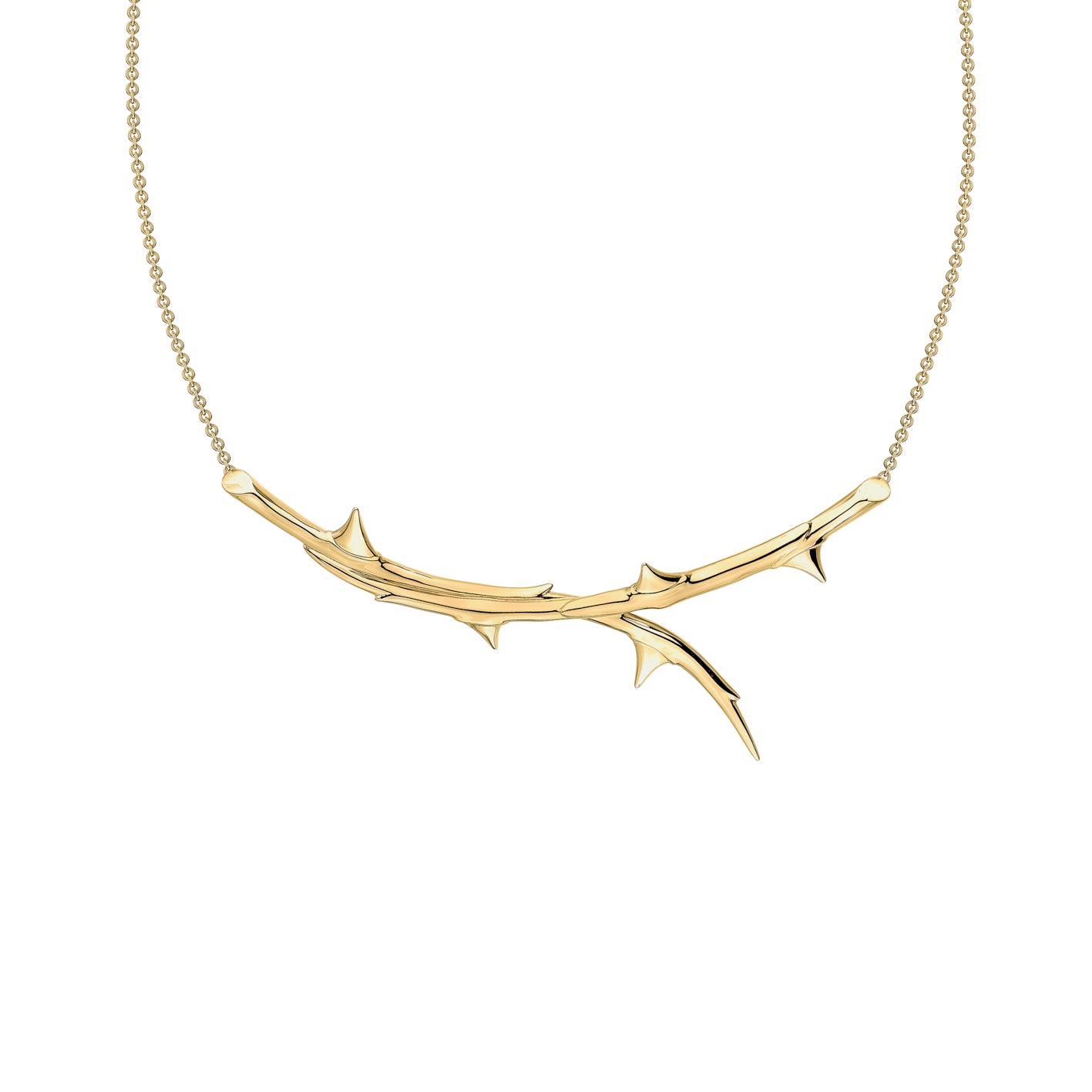 Shaun Leane Rose Thorn Horizontal Necklace - Yellow Gold Vermeil
