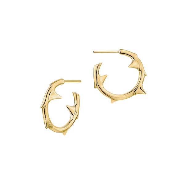 shaun leane Rose Thorn Small Hoop EarringsÂ - Yellow Gold Vermeil