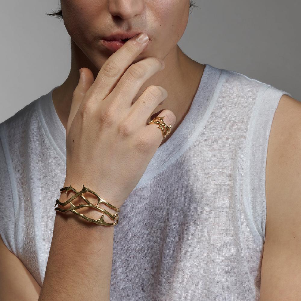 Shaun Leane Rose Thorn Triple Band Ring - Yellow Gold Vermeil