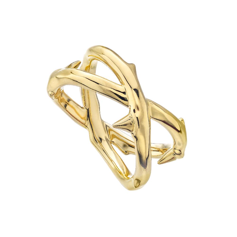 Shaun Leane Rose Thorn Wide Band Ring - Yellow Gold Vermeil