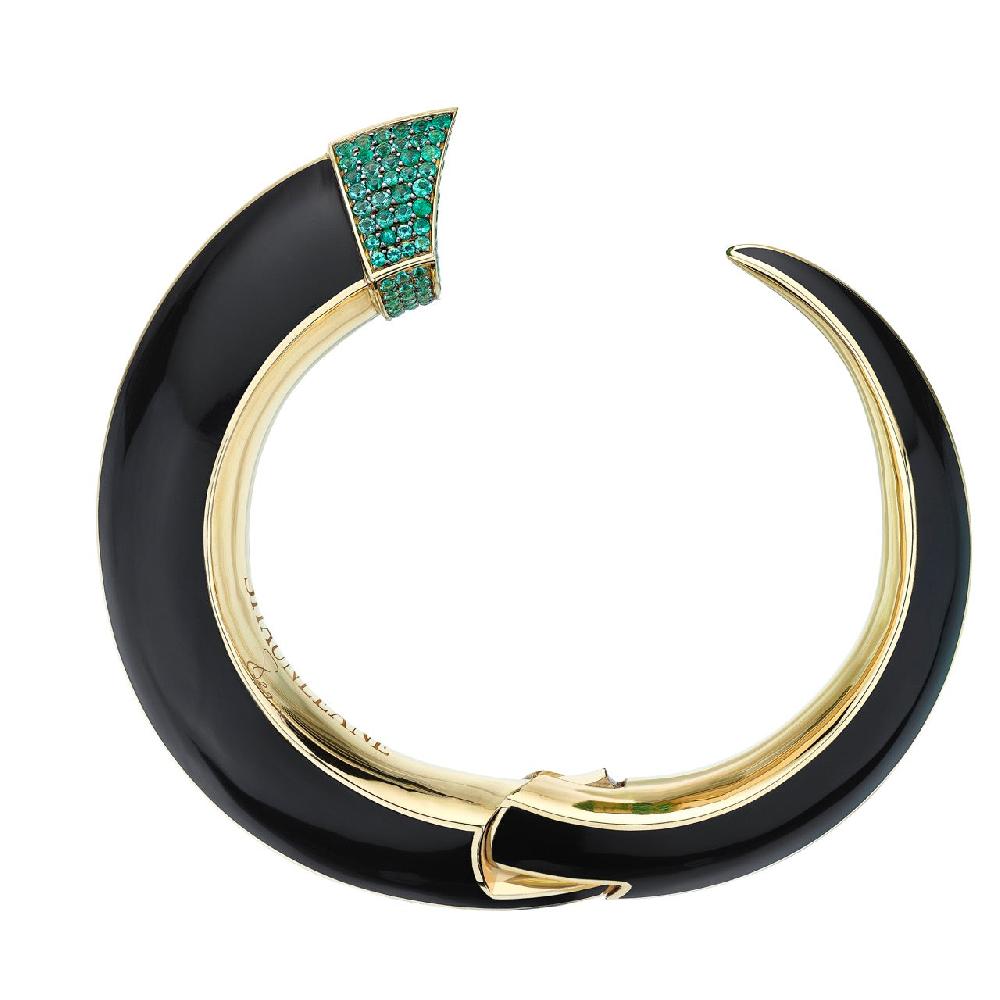Shaun Leane Sabre Couture Cuff - 18ct Yellow Gold & Emerald