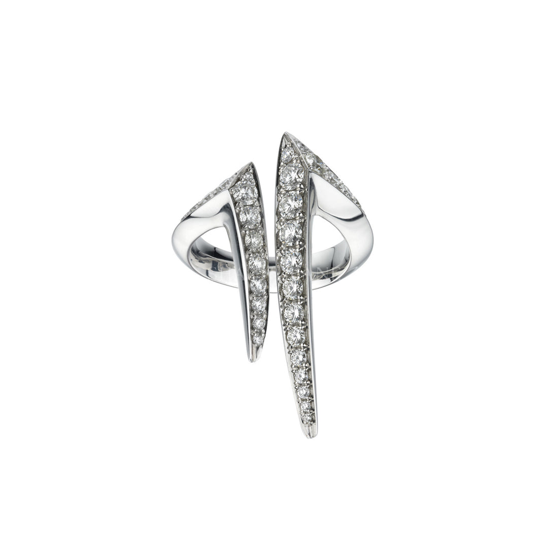 Shaun Leane Sabre Fine Aerial Split Ring - Platinum & Diamond