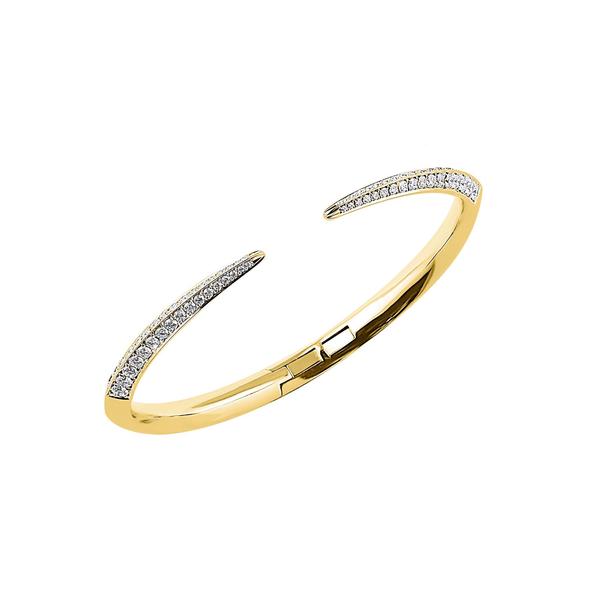 shaun leane Sabre Fine Slim Bangle - 18ct Yellow Gold & Diamond