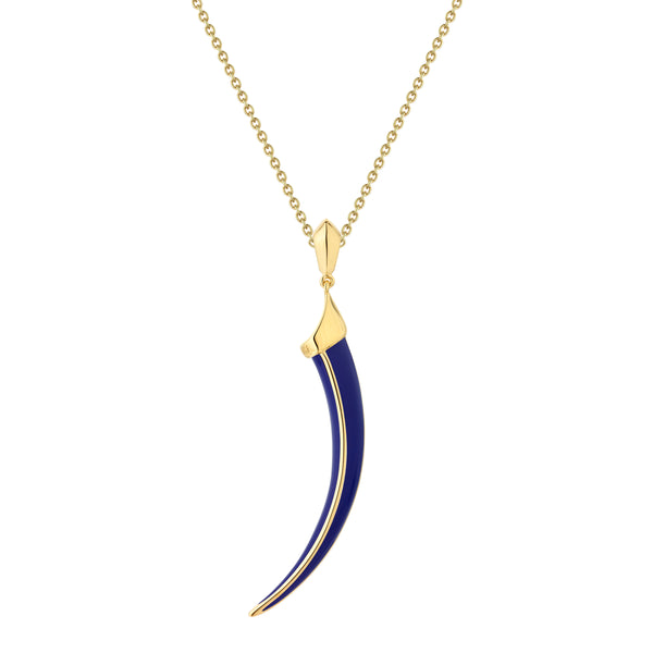 shaun leane Sabre Solis Pendant - Yellow Gold Vermeil & Atlantic Ceramic