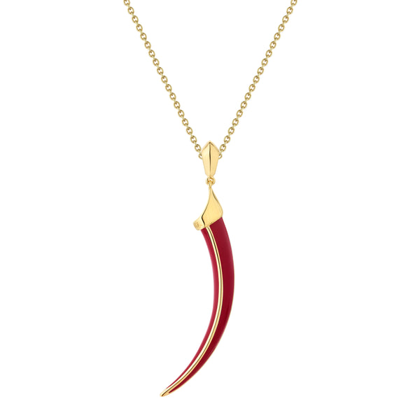 shaun leane Sabre Solis Pendant - Yellow Gold Vermeil & Sienna Ceramic