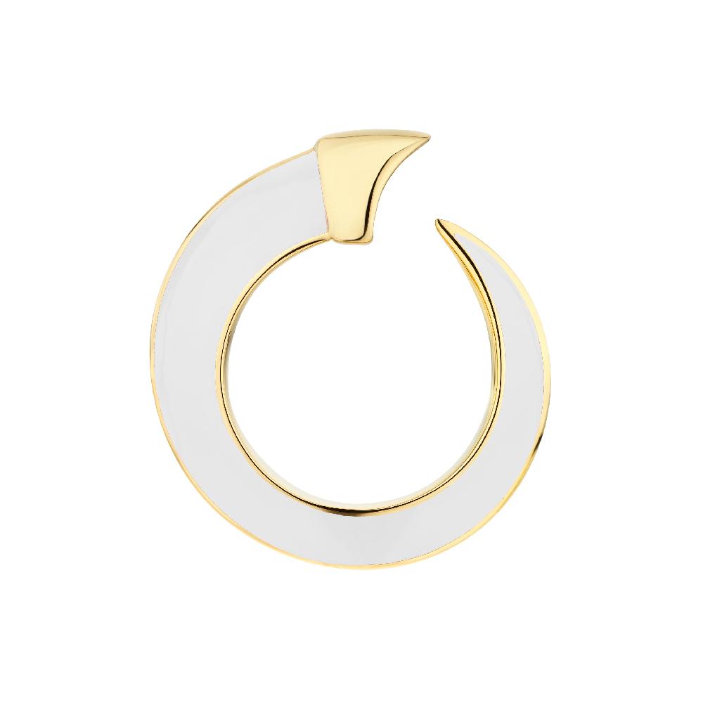 Shaun Leane Sabre Solis Ring - Yellow Gold Vermeil & Chalk Ceramic