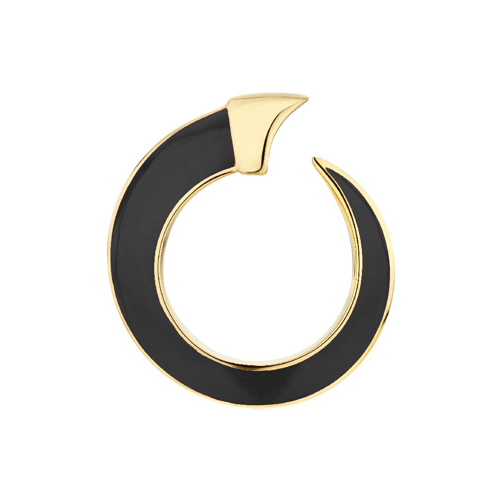 Shaun Leane Sabre Solis Ring - Yellow Gold Vermeil & Jet Ceramic