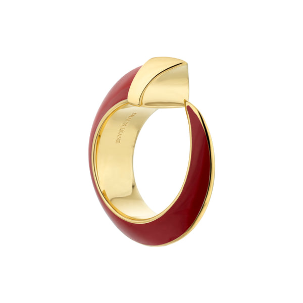 shaun leane Sabre Solis Ring - Yellow Gold Vermeil & Sienna Ceramic