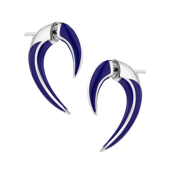 shaun leane Sabre Solis Talon Earrings - Silver & Atlantic Ceramic