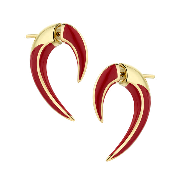 shaun leane Sabre Solis Talon Earrings - Yellow Gold Vermeil & Sienna Ceramic