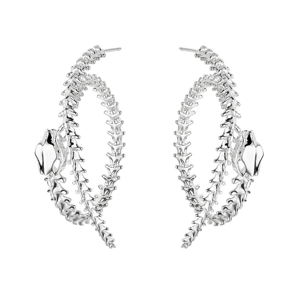 Shaun Leane Serpent's Trace Statement Hoop Earrings - Silver