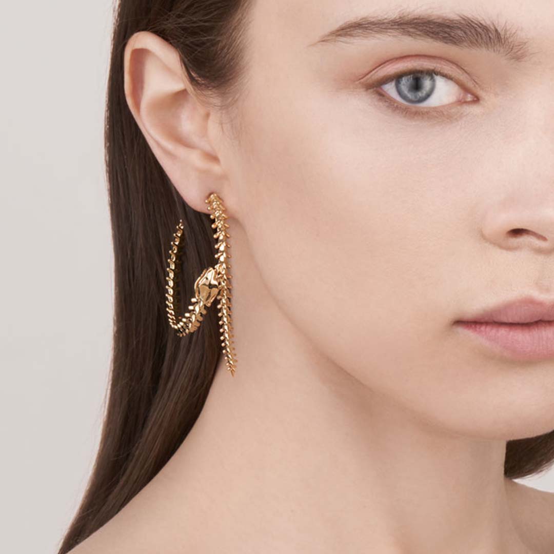 Shaun Leane Serpent's Trace Statement Hoop Earrings - Yellow Gold Vermeil