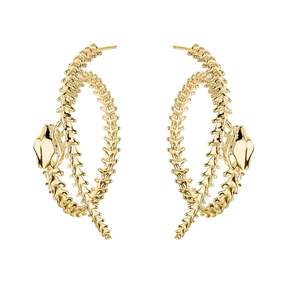 Shaun Leane Serpent's Trace Statement Hoop Earrings - Yellow Gold Vermeil