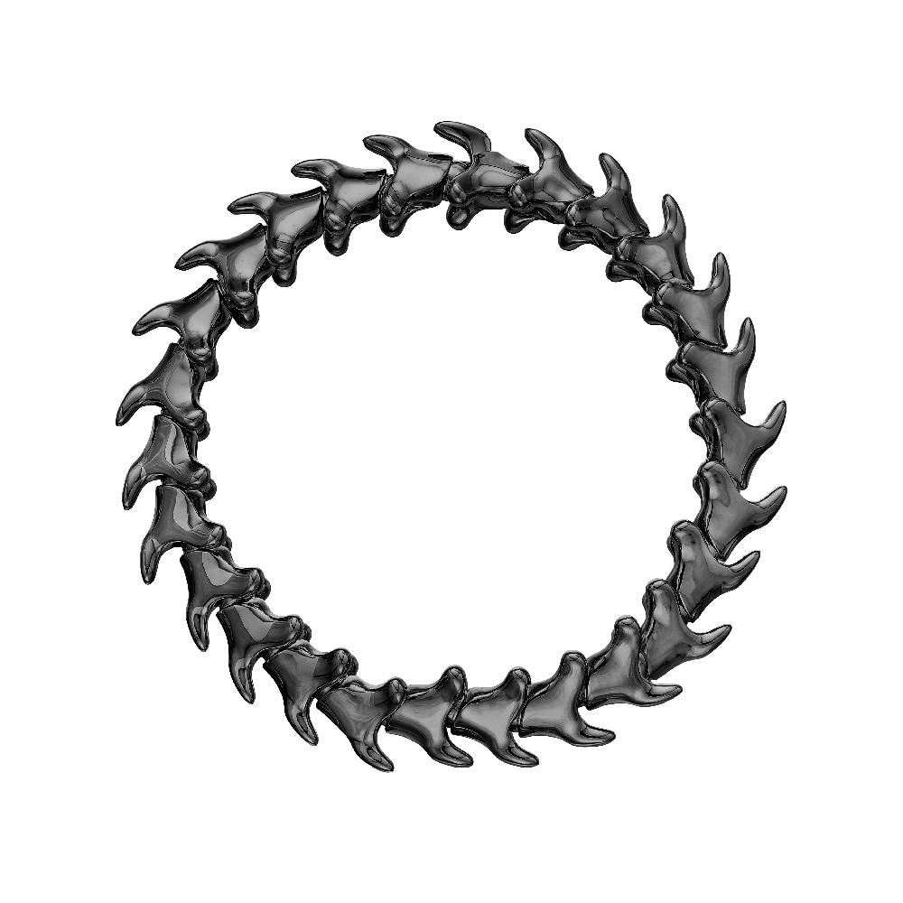 Shaun Leane Serpent's Trace Wide Bracelet - Silver Black Rhodium