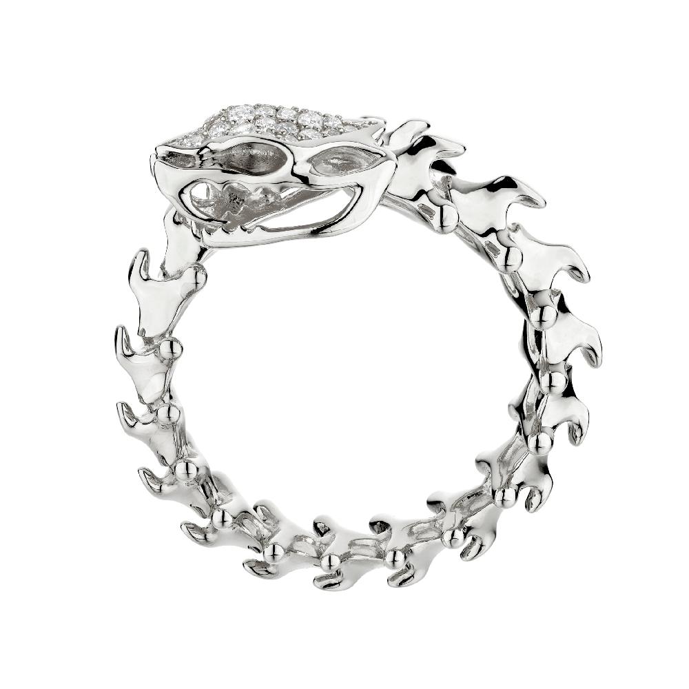 Shaun Leane Serpent's Trace Wrap Ring - Silver & Diamond Pave