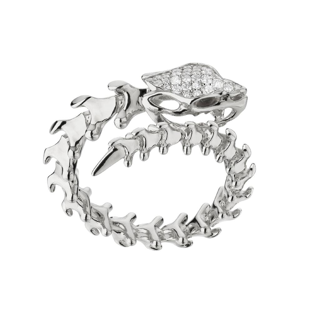 Shaun Leane Serpent's Trace Wrap Ring - Silver & Diamond Pave
