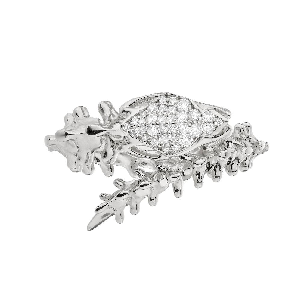 Shaun Leane Serpent's Trace Wrap Ring - Silver & Diamond Pave