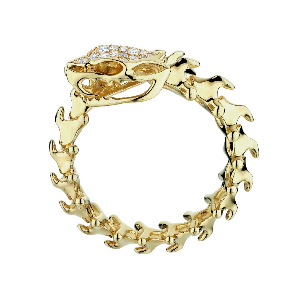 Shaun Leane Serpent's Trace Wrap Ring - Yellow Gold Vermeil & Diamond Pave