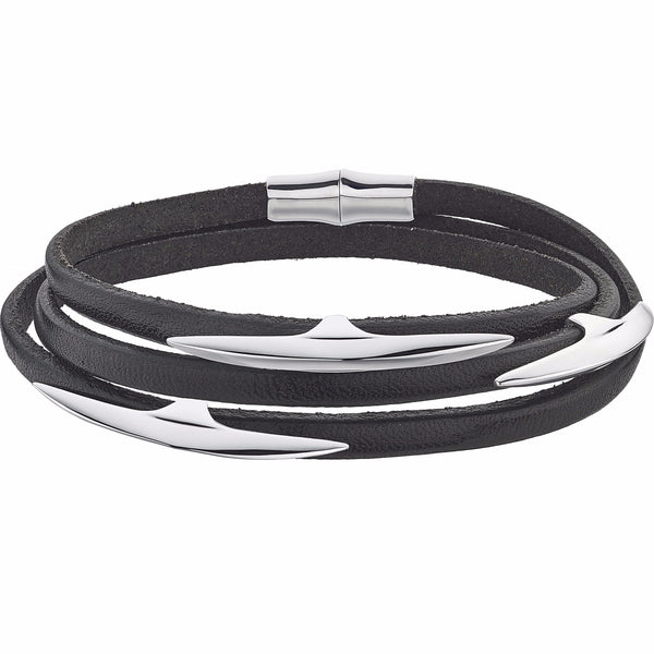 shaun leane Arc Multi Wrap Bracelet - Leather & Silver