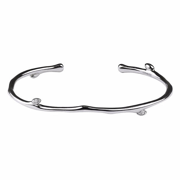 shaun leane Cherry Blossom Bangle - Silver & Diamond