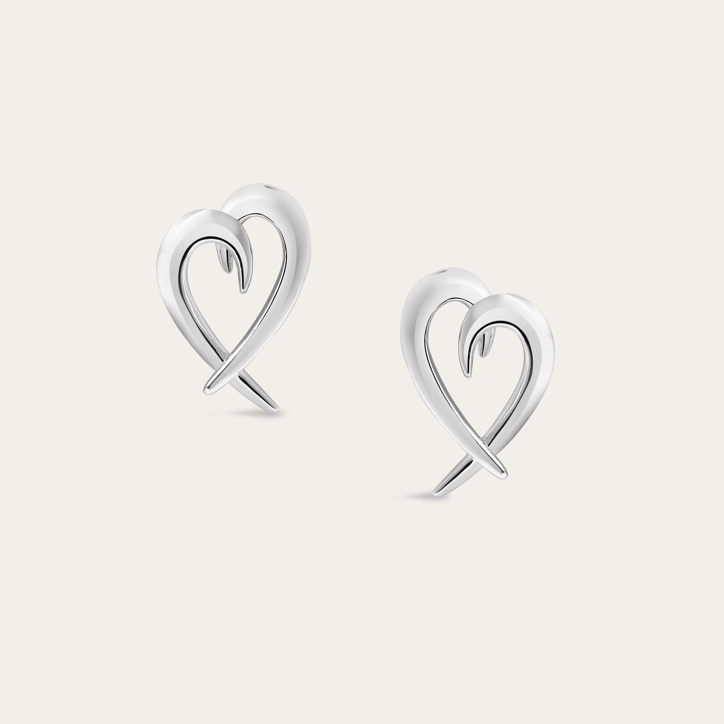 Shaun Leane Hook Heart Earrings - Silver