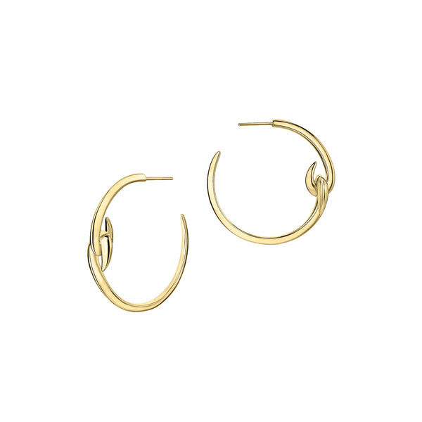 shaun leane Hook Hoop Earrings - Yellow Gold Vermeil