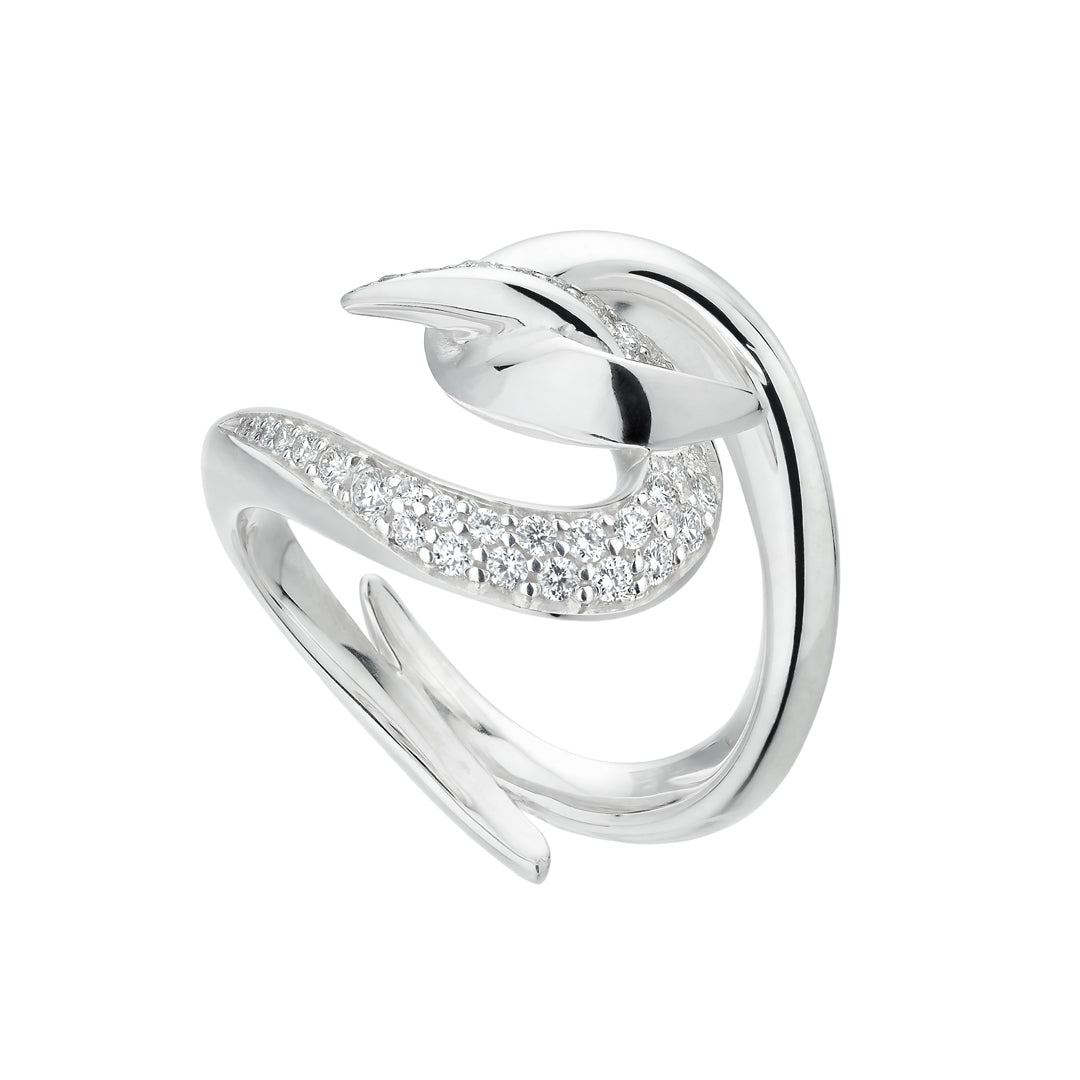 Shaun Leane Hook Ring - Silver & Diamond