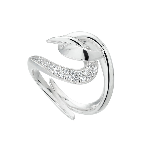 shaun leane Hook Ring - Silver & Diamond