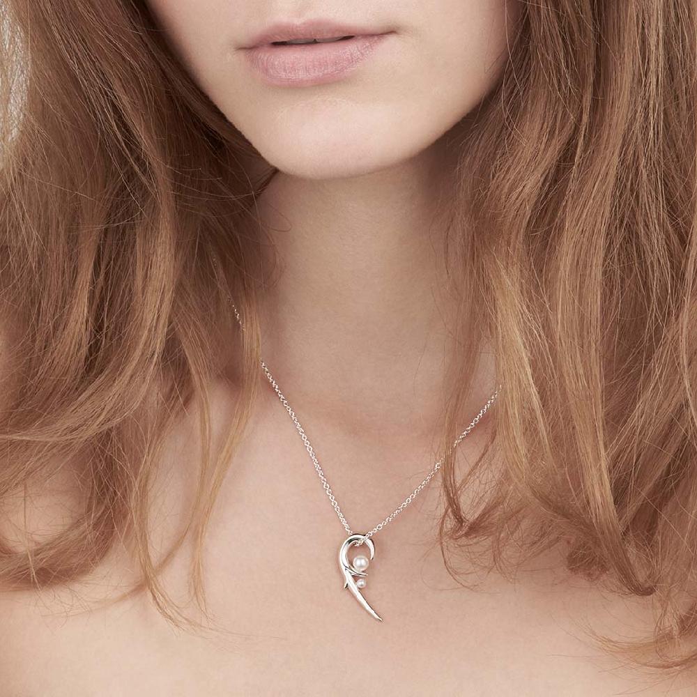Shaun Leane Hooked Pearl Pendant - Silver