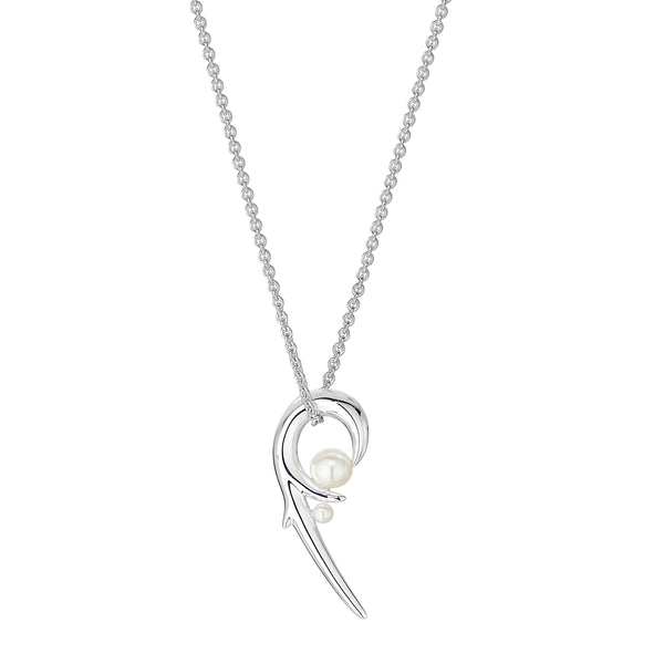 shaun leane Hooked Pearl Pendant - Silver