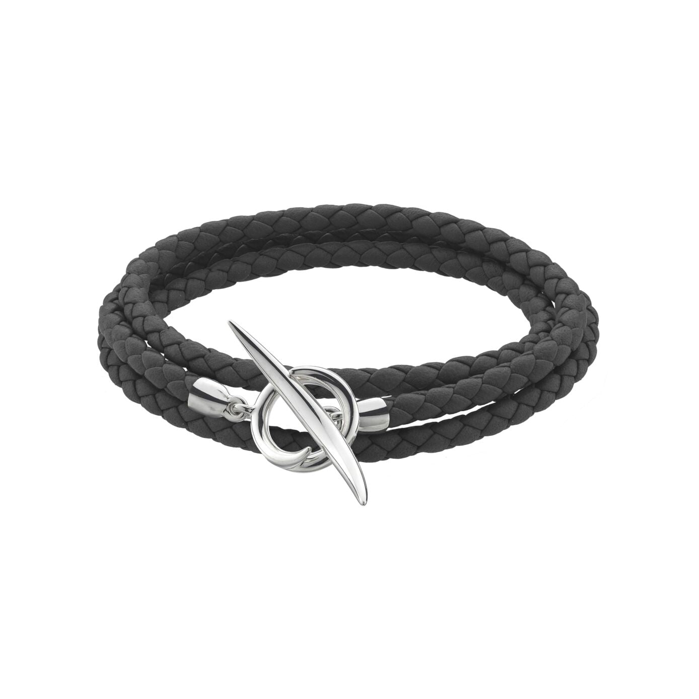 Shaun Leane Quill Black Bracelet - Silver & Leather
