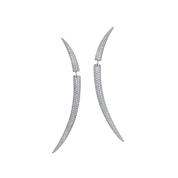 shaun leane Quill Earrings - Palladium & Diamonds
