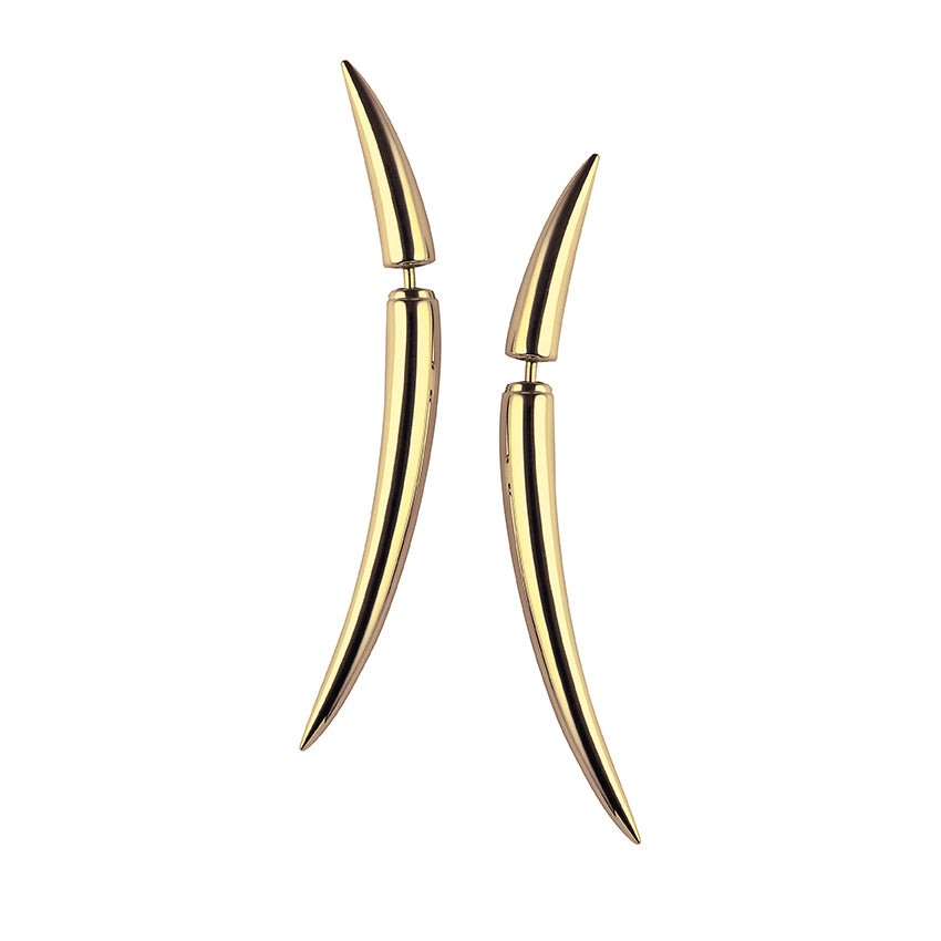 Shaun Leane Quill Earrings - Yellow Gold Vermeil