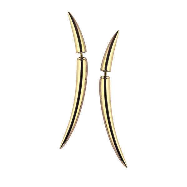 shaun leane Quill Earrings - Yellow Gold Vermeil