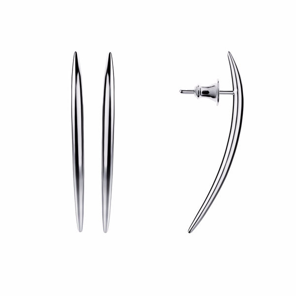 shaun leane Quill Long Drop Earrings - Silver
