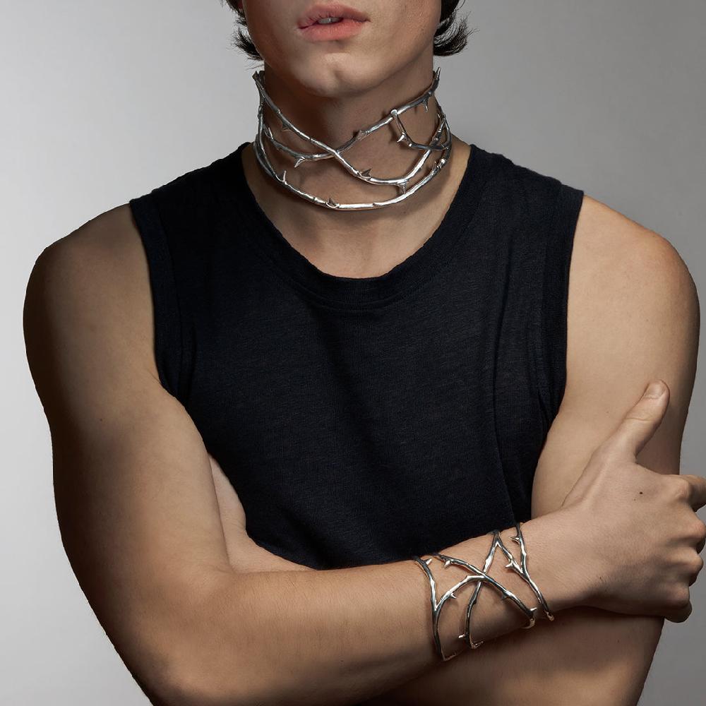 Shaun Leane Rose Thorn Choker - Black Rhodium